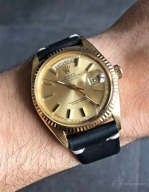 rolex day date leather strap|vintage rolex day date strap.